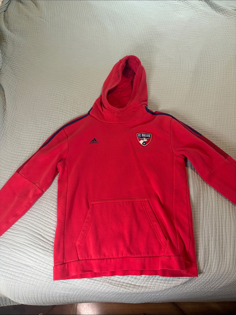 adidas Kids Red Hooded FC Dallas Pullover